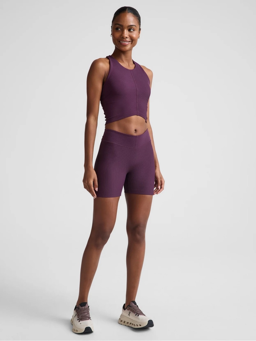 Beyond yoga Impulse Ribbed V-Waist 5" Biker Short